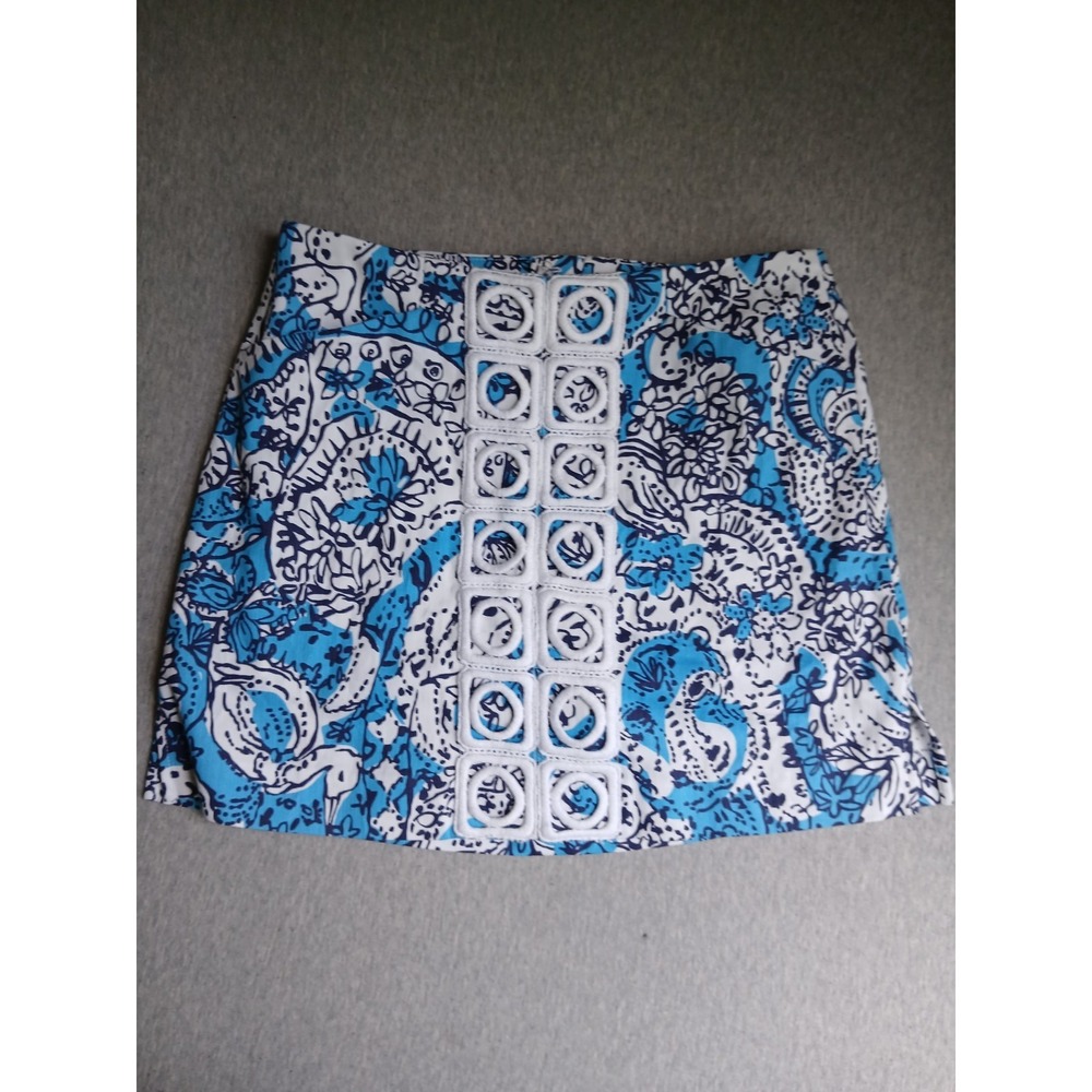 Lilly Pulitzer Skirt 4 Skort Marigold Mini Floral Resort Beach Cruise